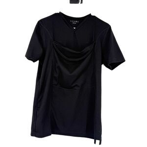 Lalabu Shirt Black Dad Baby Kangaroo Pocket Stretch Cats Men Medium